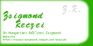 zsigmond reczei business card